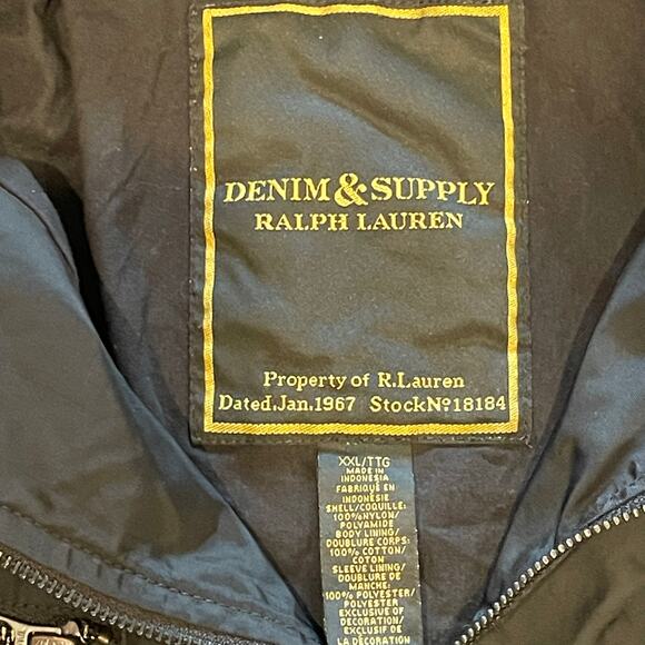 Ralph Lauren Denim & Supply Jacket XXL Designer Luxury Classic Biker Classic - Picture 8 of 8